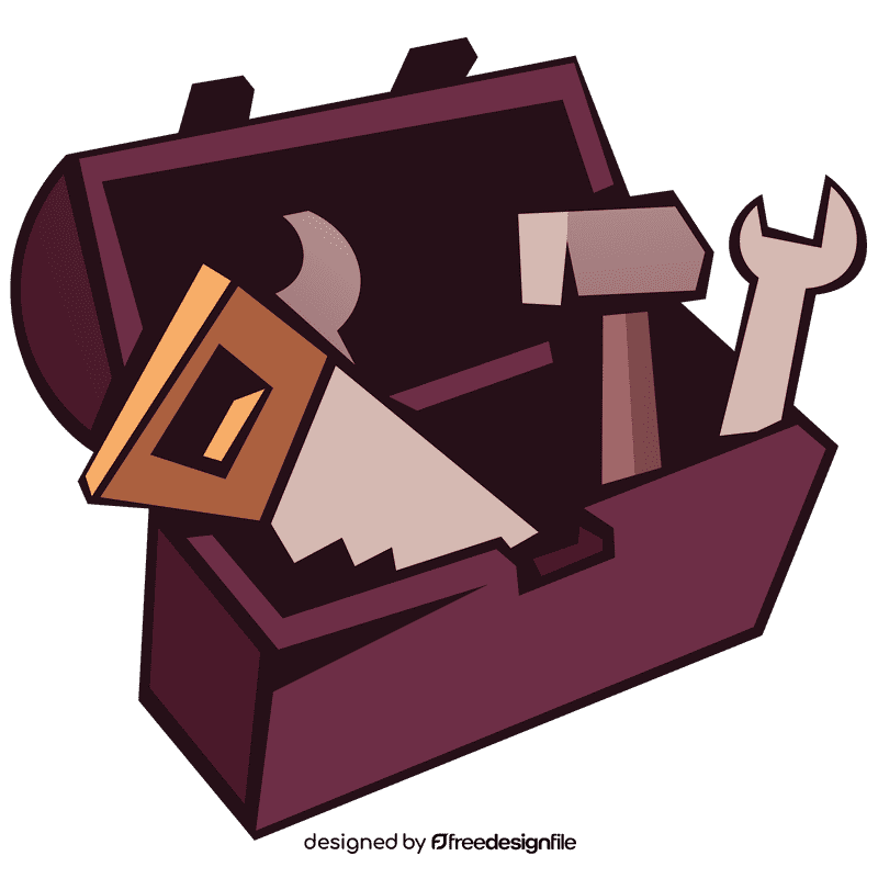 Toolbox opened 3d clipart