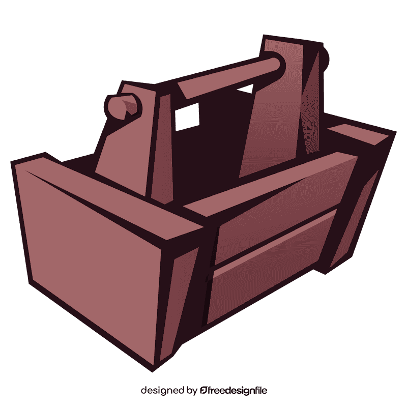 Toolbox wood enempty clipart