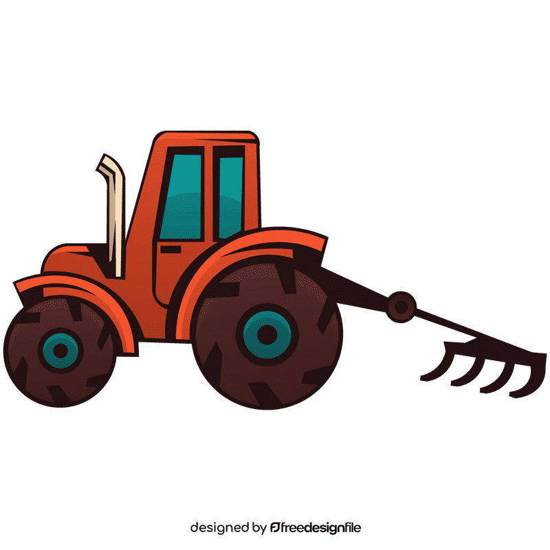 Tractor plow clipart