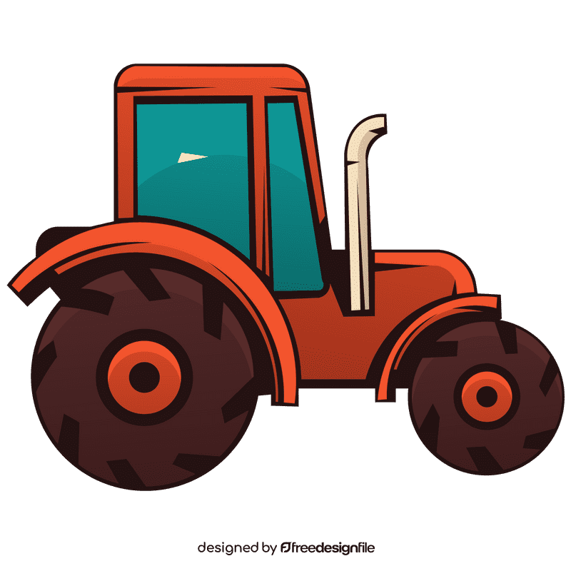 Tractor red clipart