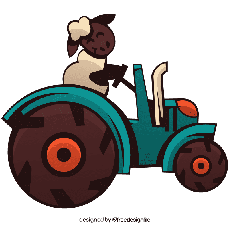 Tractor sheep clipart