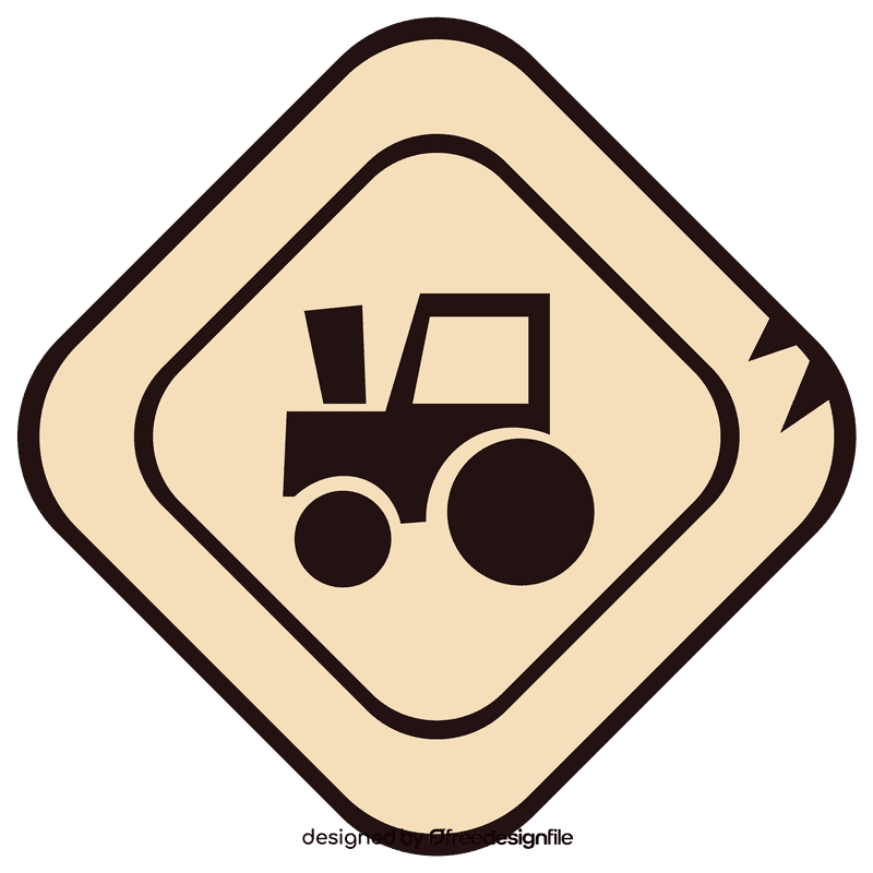 Tractor sign clipart