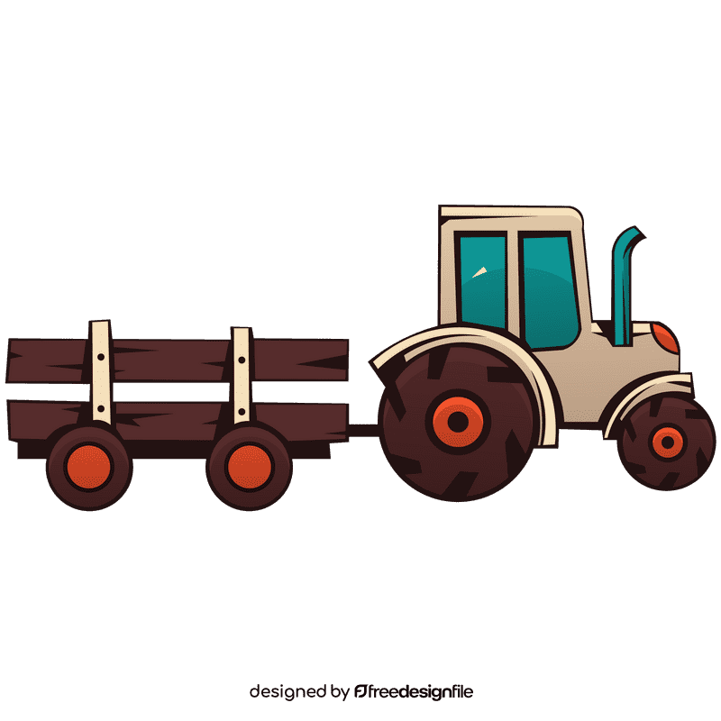 Tractor wagon clipart