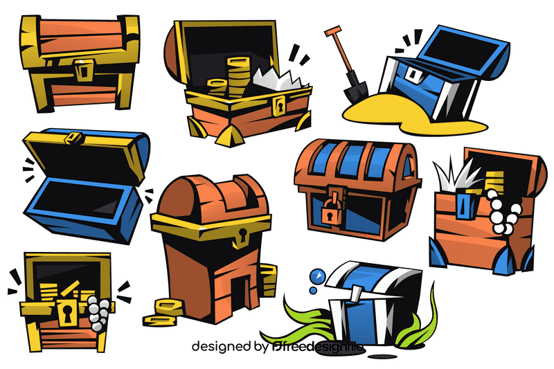 Treasure chest vector