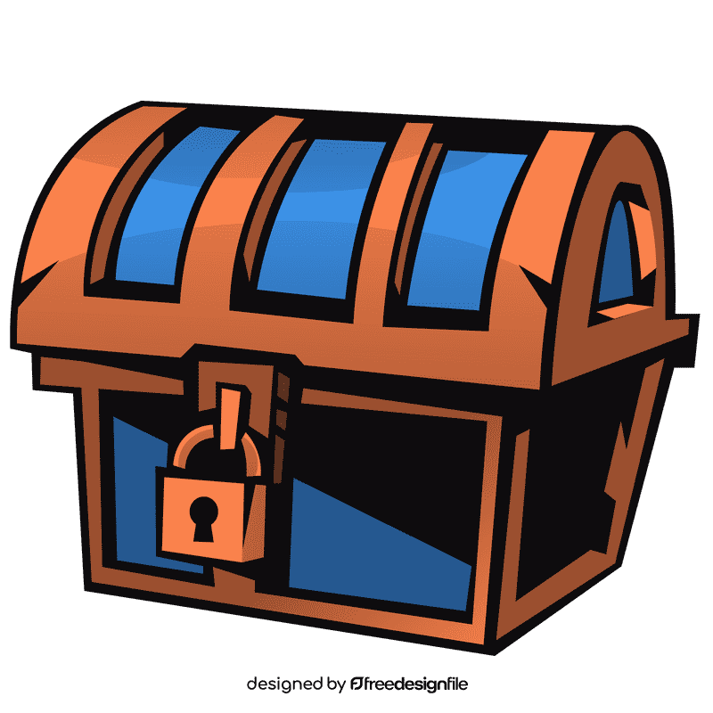 Treasure chest locked clipart