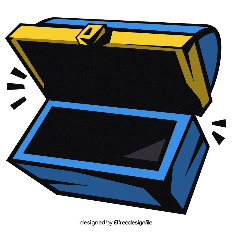 Treasure chest opened clipart