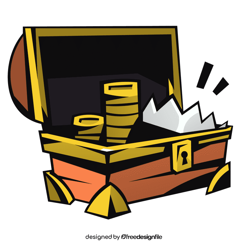 Treasure chest opened full clipart