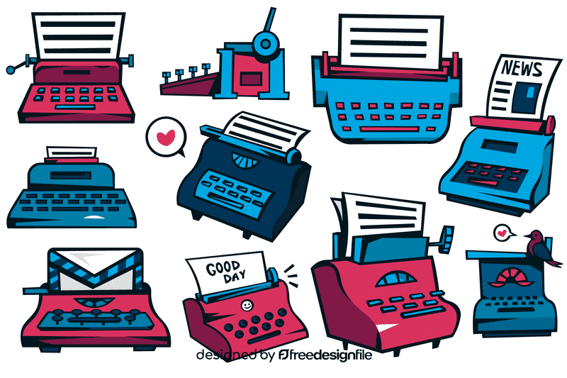 Typewriter vector