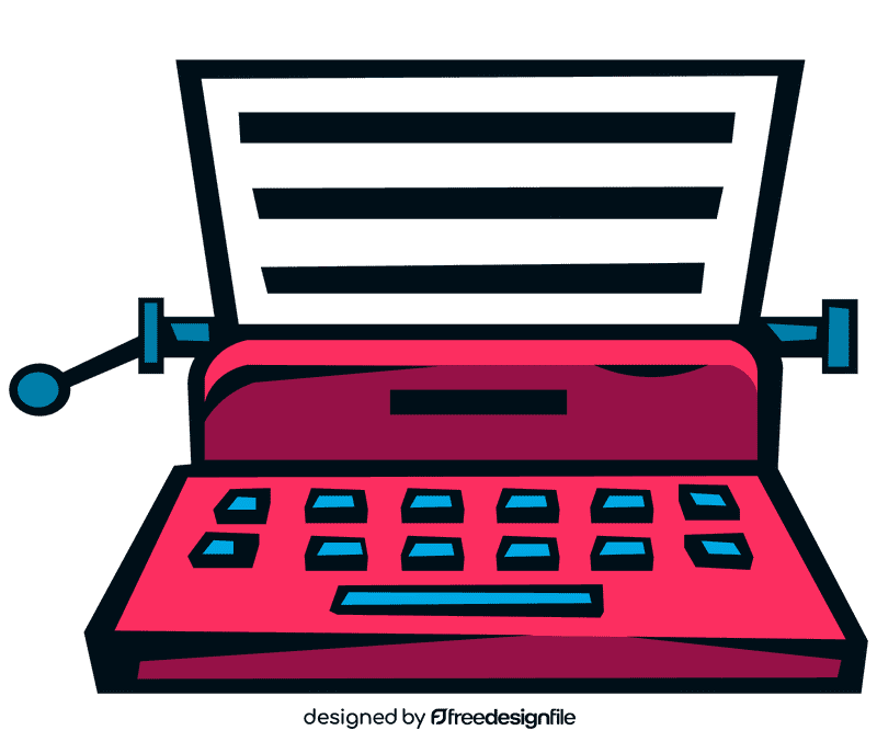 Typewriter front clipart