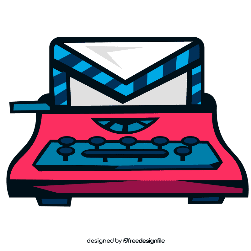Typewriter letter clipart