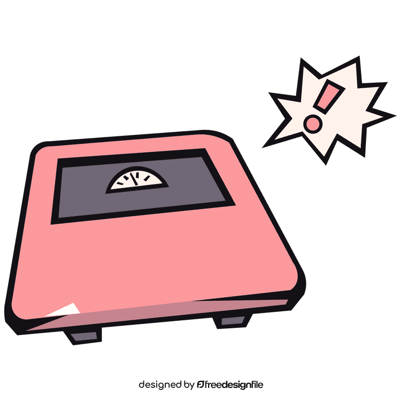 Weighting scale alarm clipart