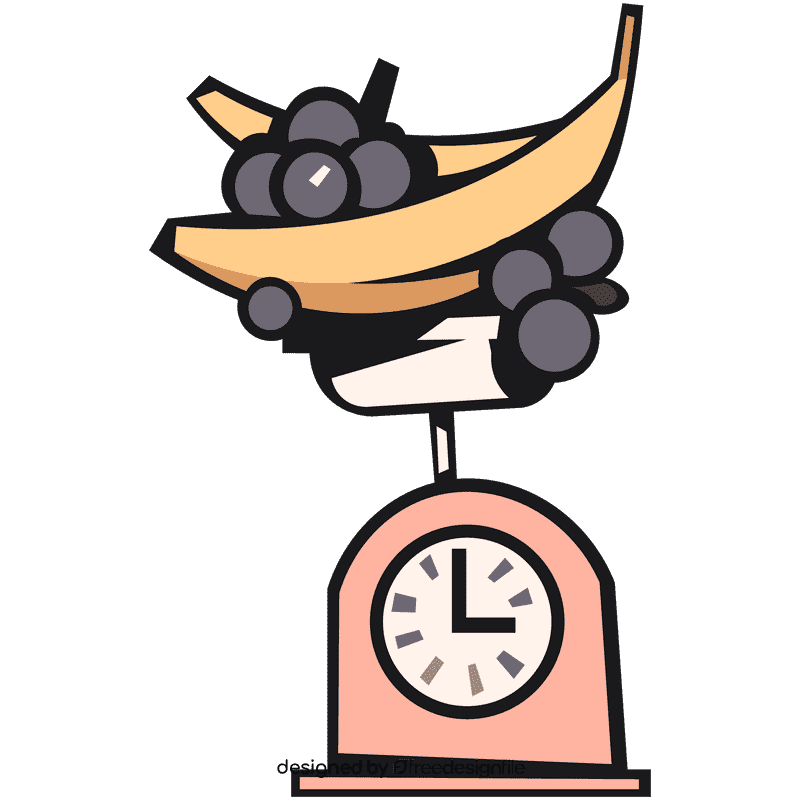 Weighting scale fruit clipart