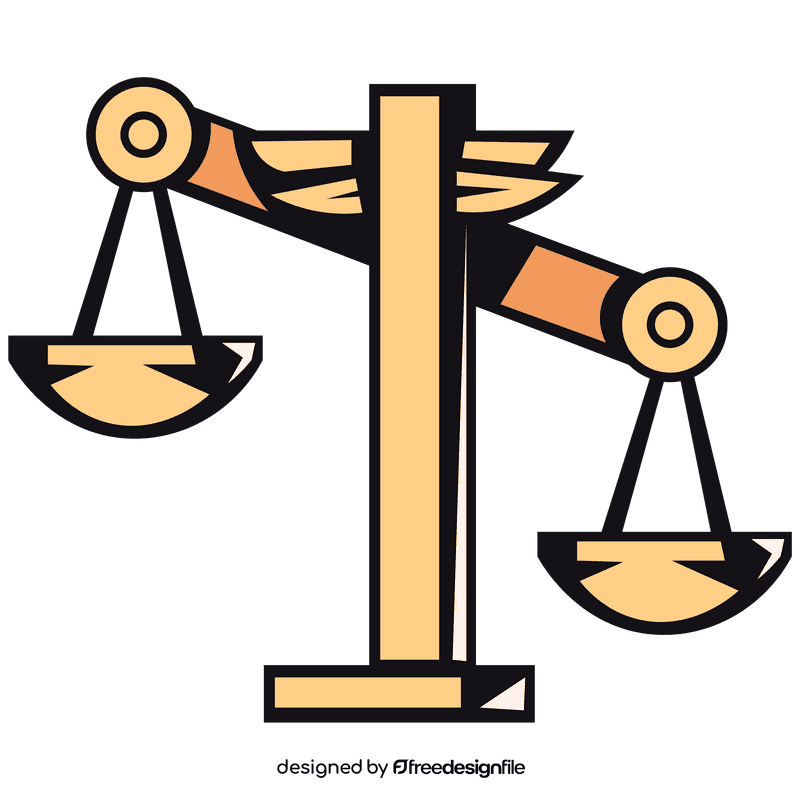 Weighting scale golden clipart