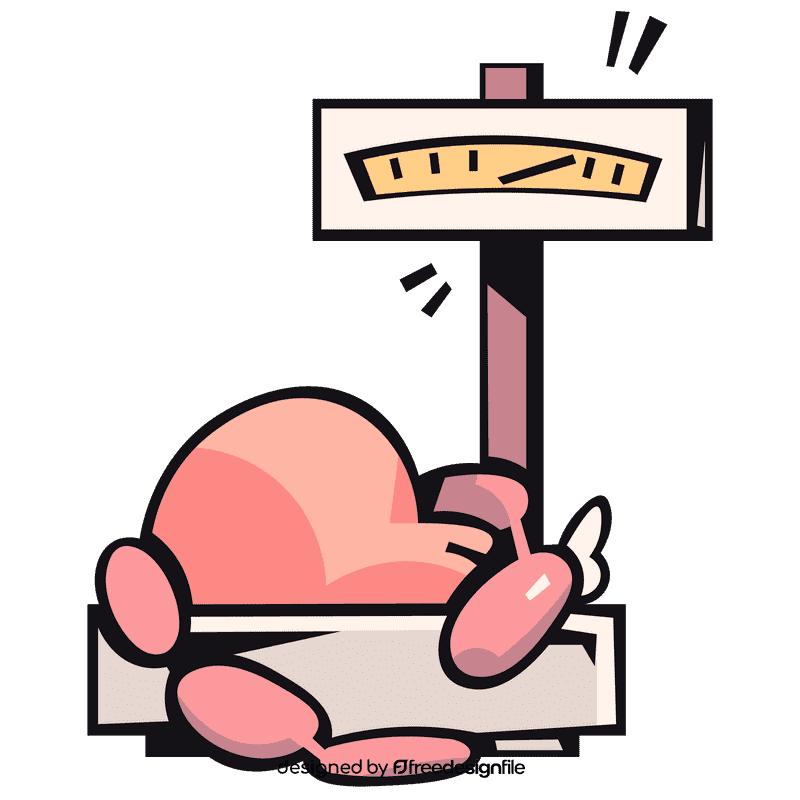 Weighting scale meat clipart