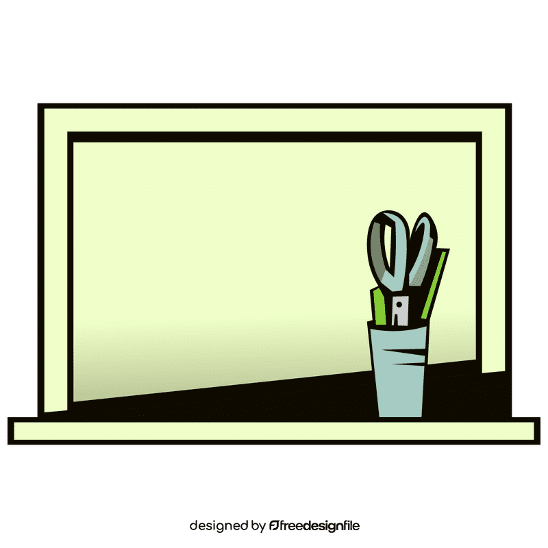 Whiteboard scissors clipart
