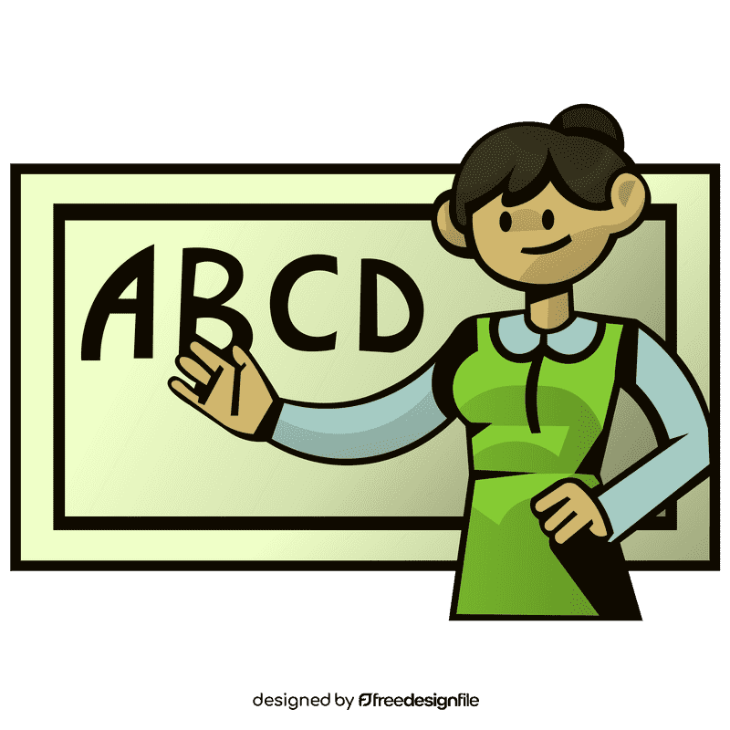 Whiteboard teacher clipart
