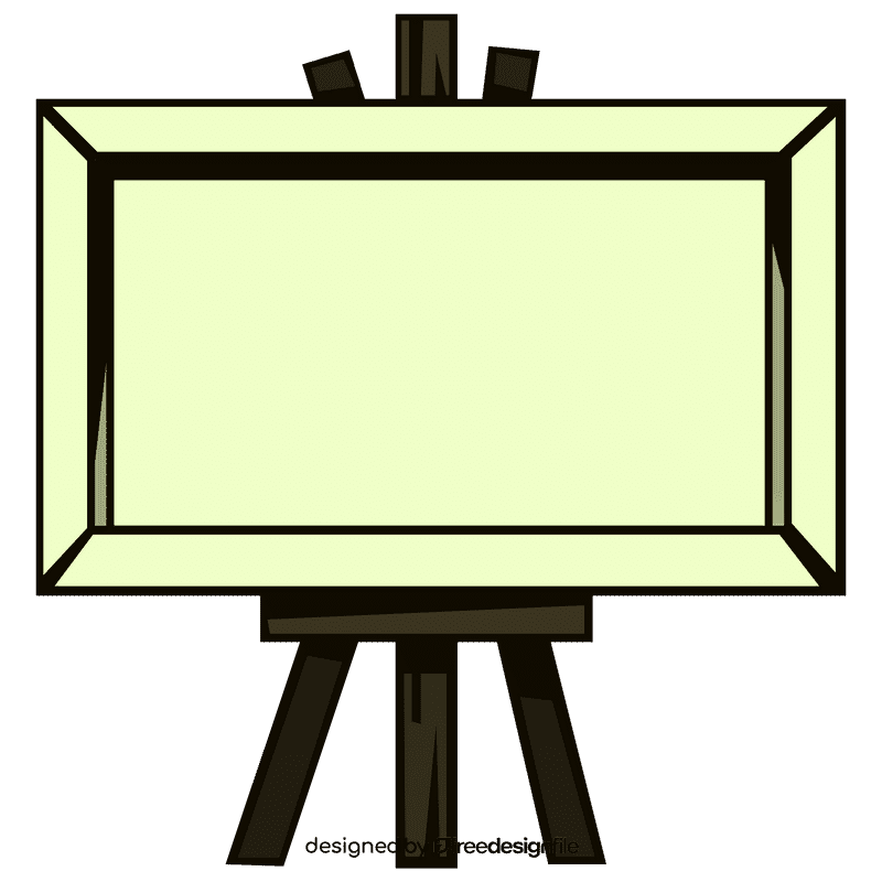 Whiteboard wooden stand clipart