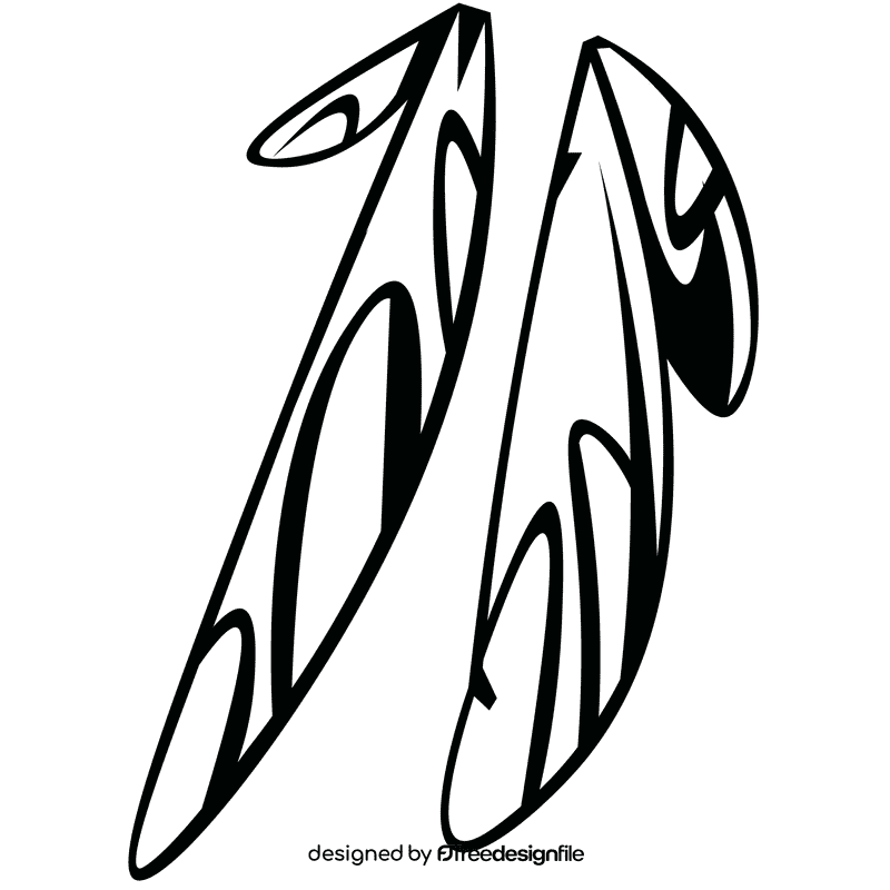 Wings insect black and white clipart
