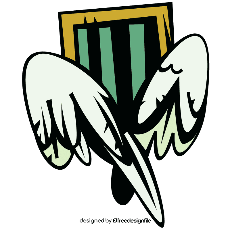Wings shield clipart