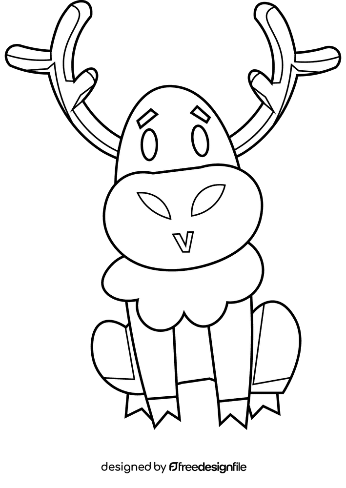 Woodland eel black and white clipart