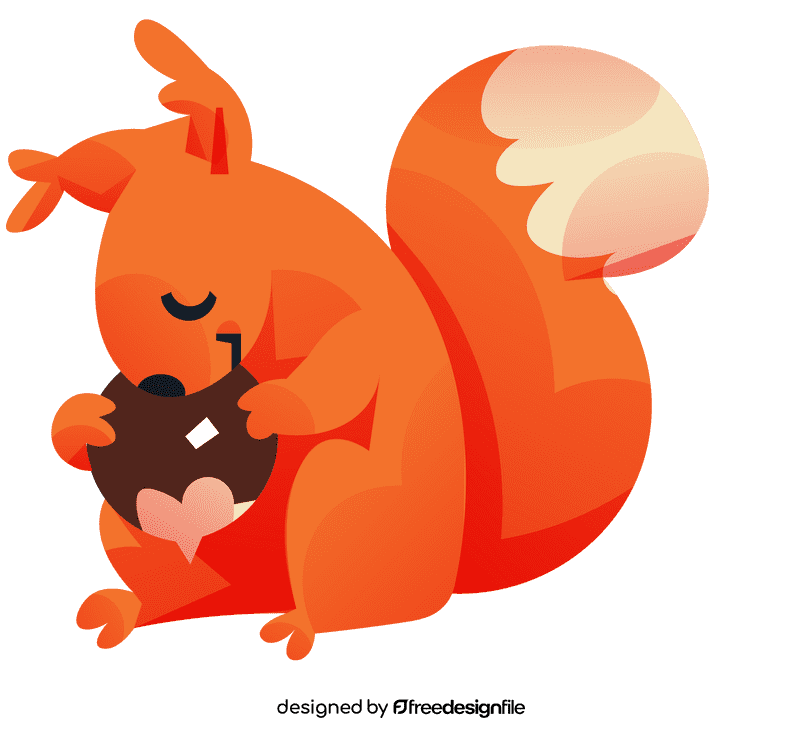Woodland squirrel clipart