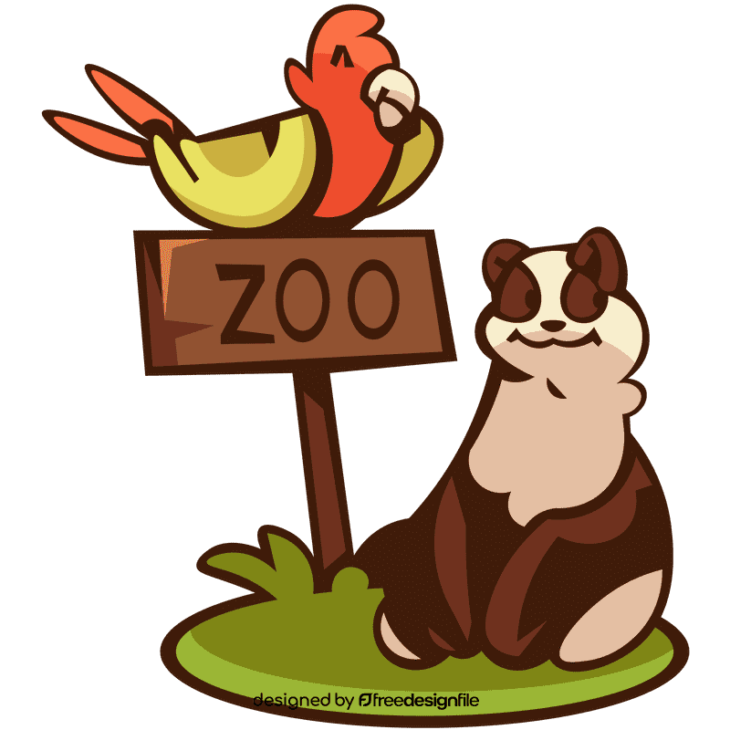Zoo panda clipart