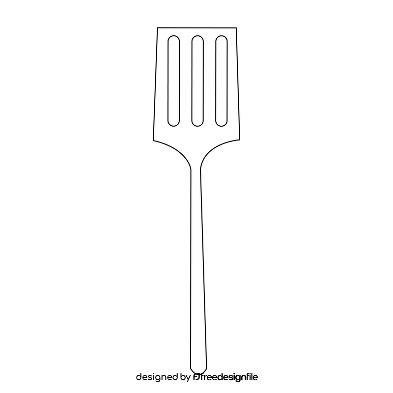 Spatula drawing black and white clipart