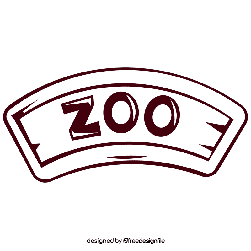 Zoo animal zoo black and white clipart