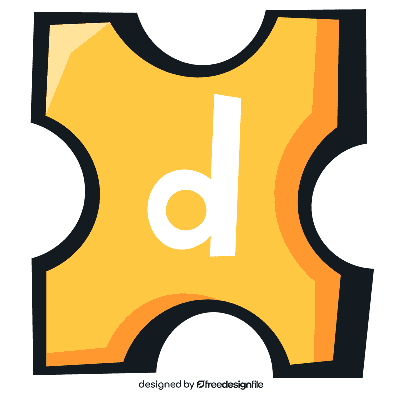 Alphabet d letter clipart