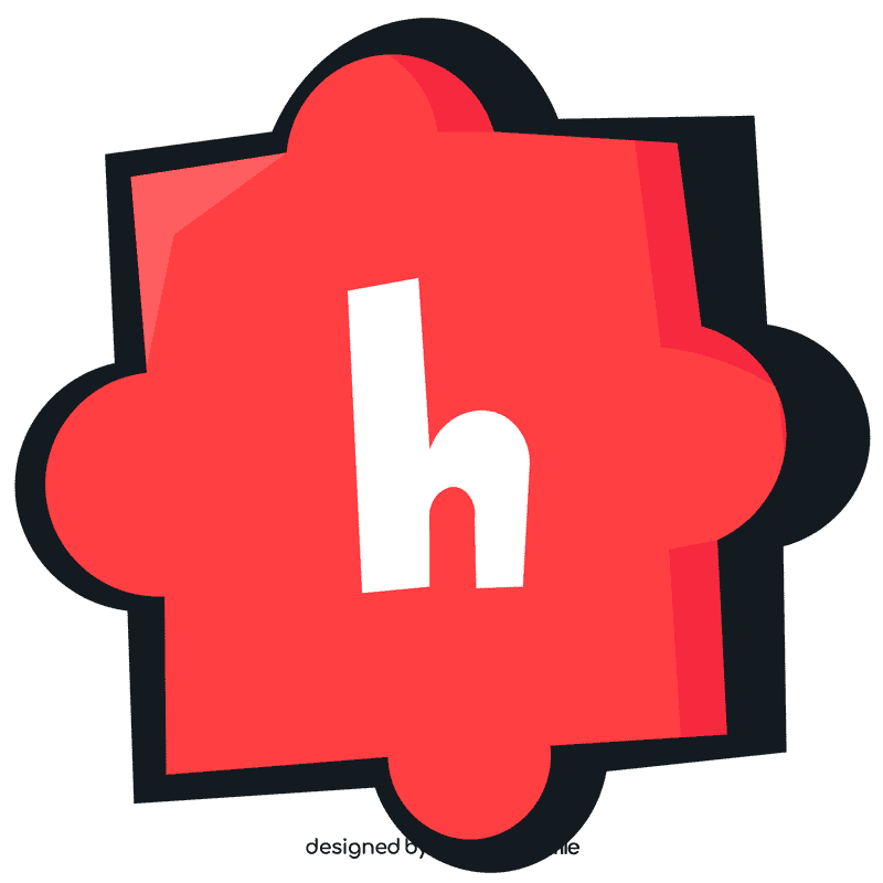 Alphabet h letter clipart