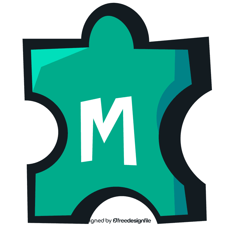 Alphabet m letter clipart