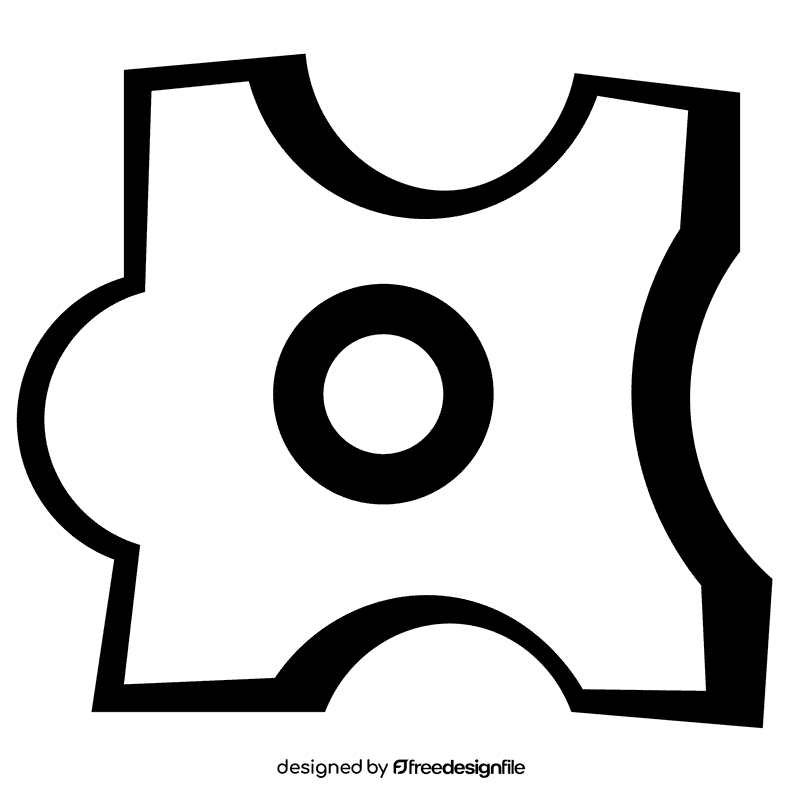 Alphabet o letter black and white clipart