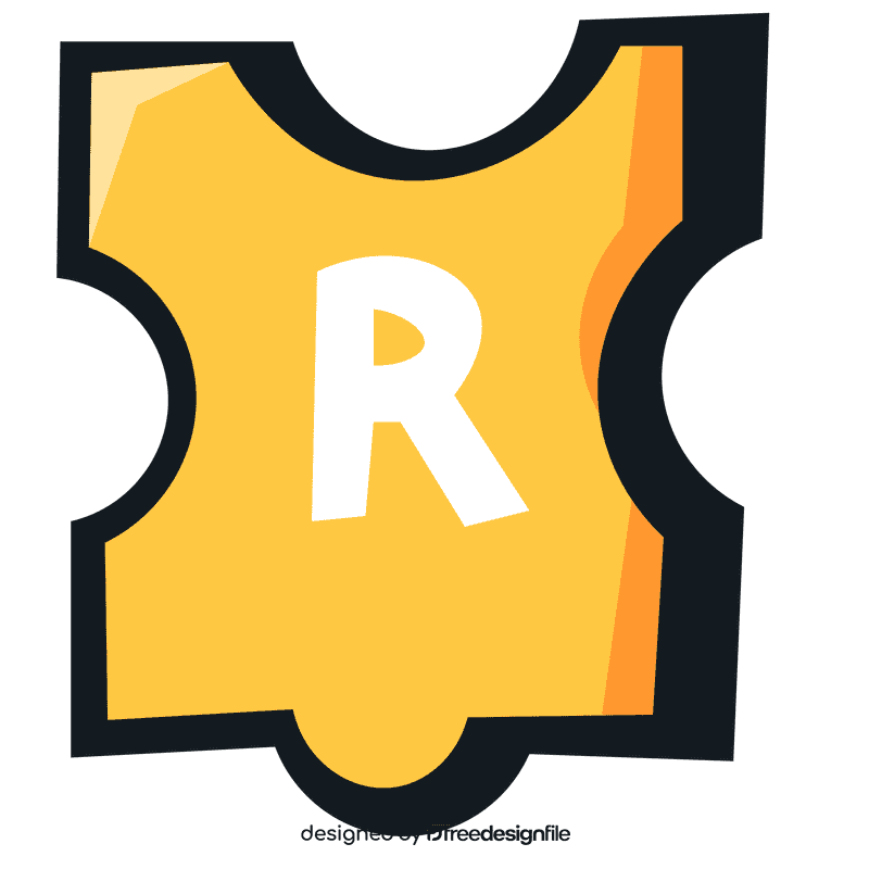 Alphabet r letter clipart