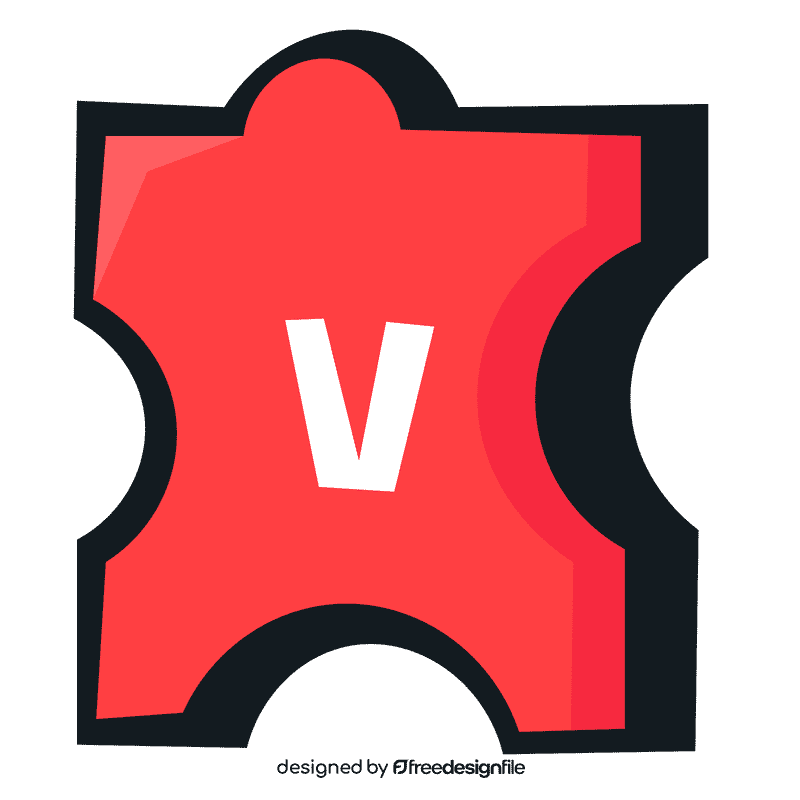 Alphabet v letter clipart