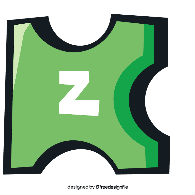 Alphabet z letter clipart