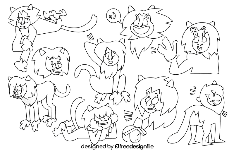 Baboon black and white vector