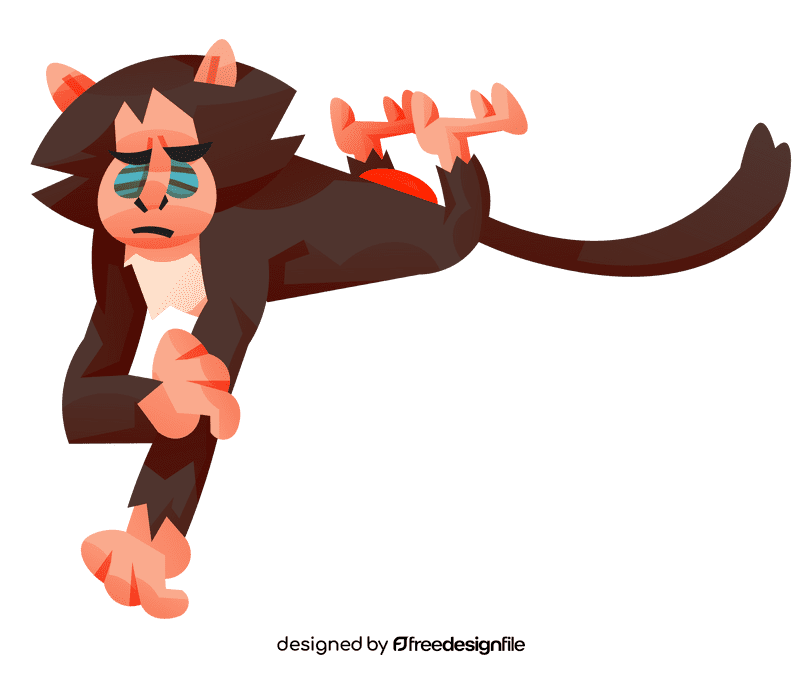 Baboon angry clipart