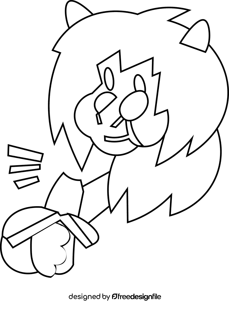 Baboon banana black and white clipart