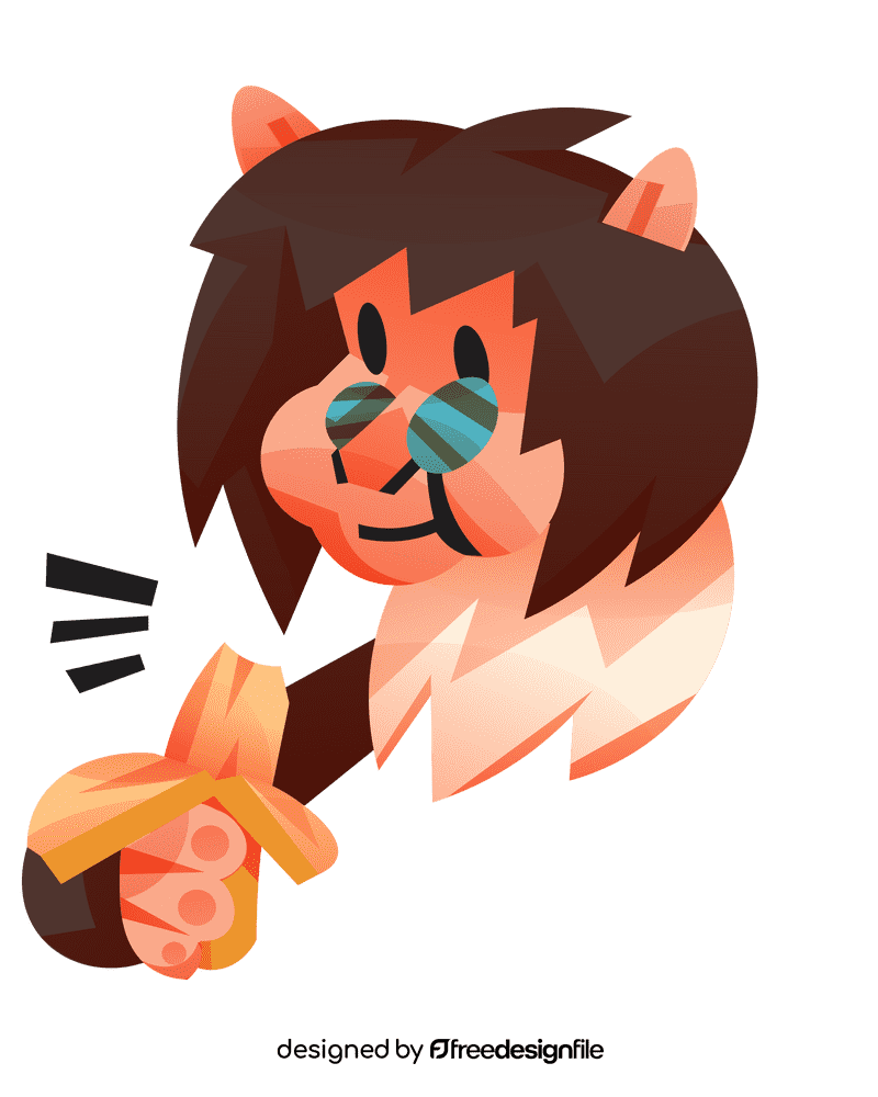 Baboon banana clipart