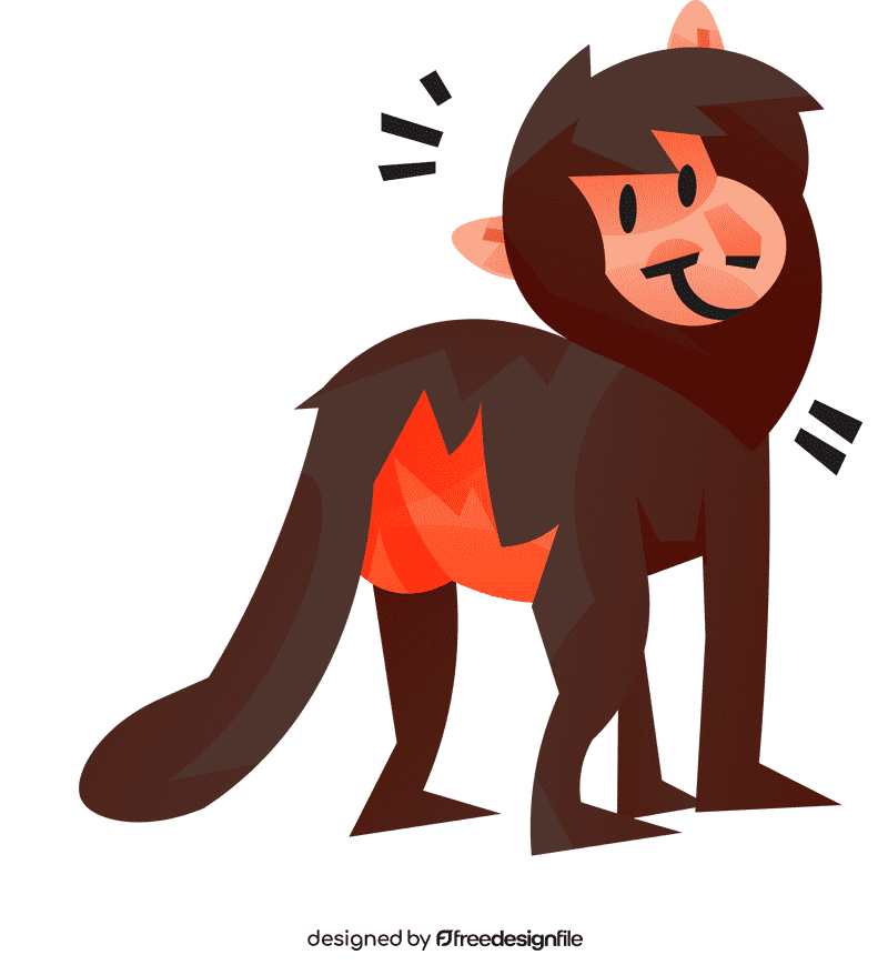 Baboon booty clipart