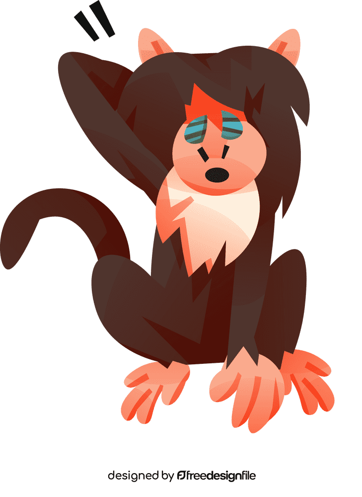 Baboon curious clipart