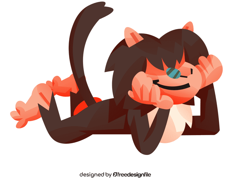 Baboon lying clipart