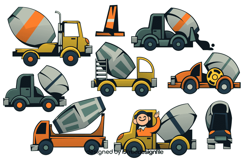 Cement truck vector
