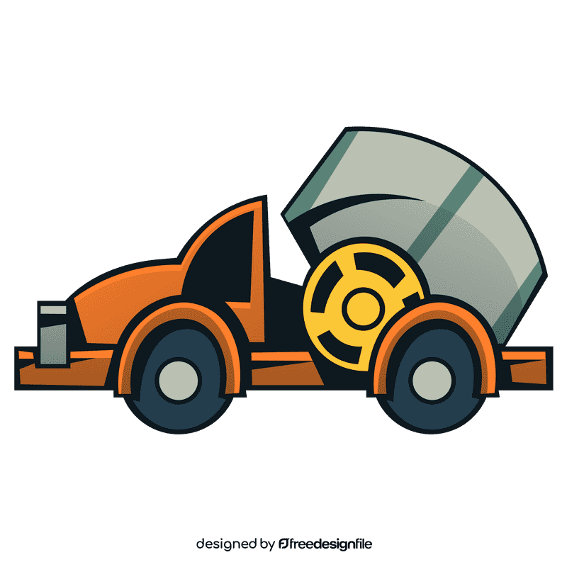 Cement truck wheel clipart