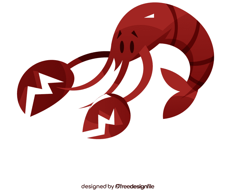 Crawfish scared clipart