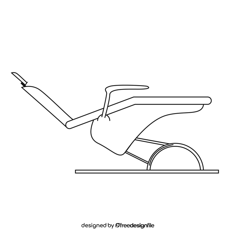 Dental chair black and white clipart