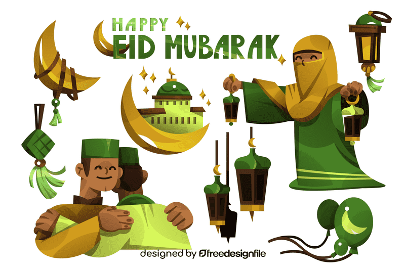 Eid mubarak vector
