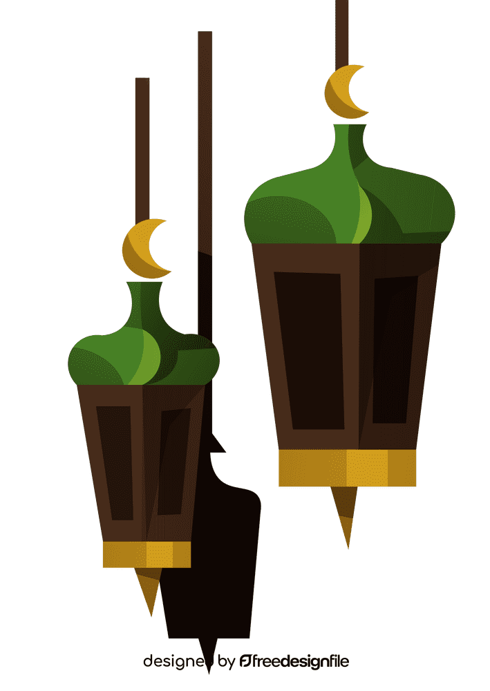 Eid mubarak lights clipart