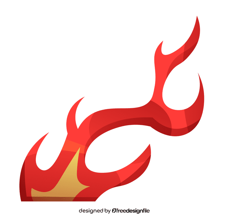 Flame angled clipart