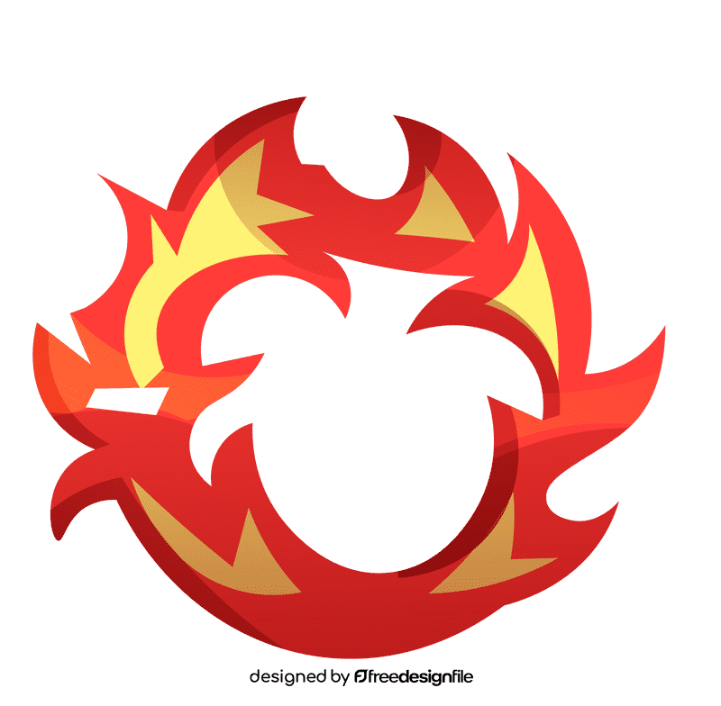 Flame circle clipart